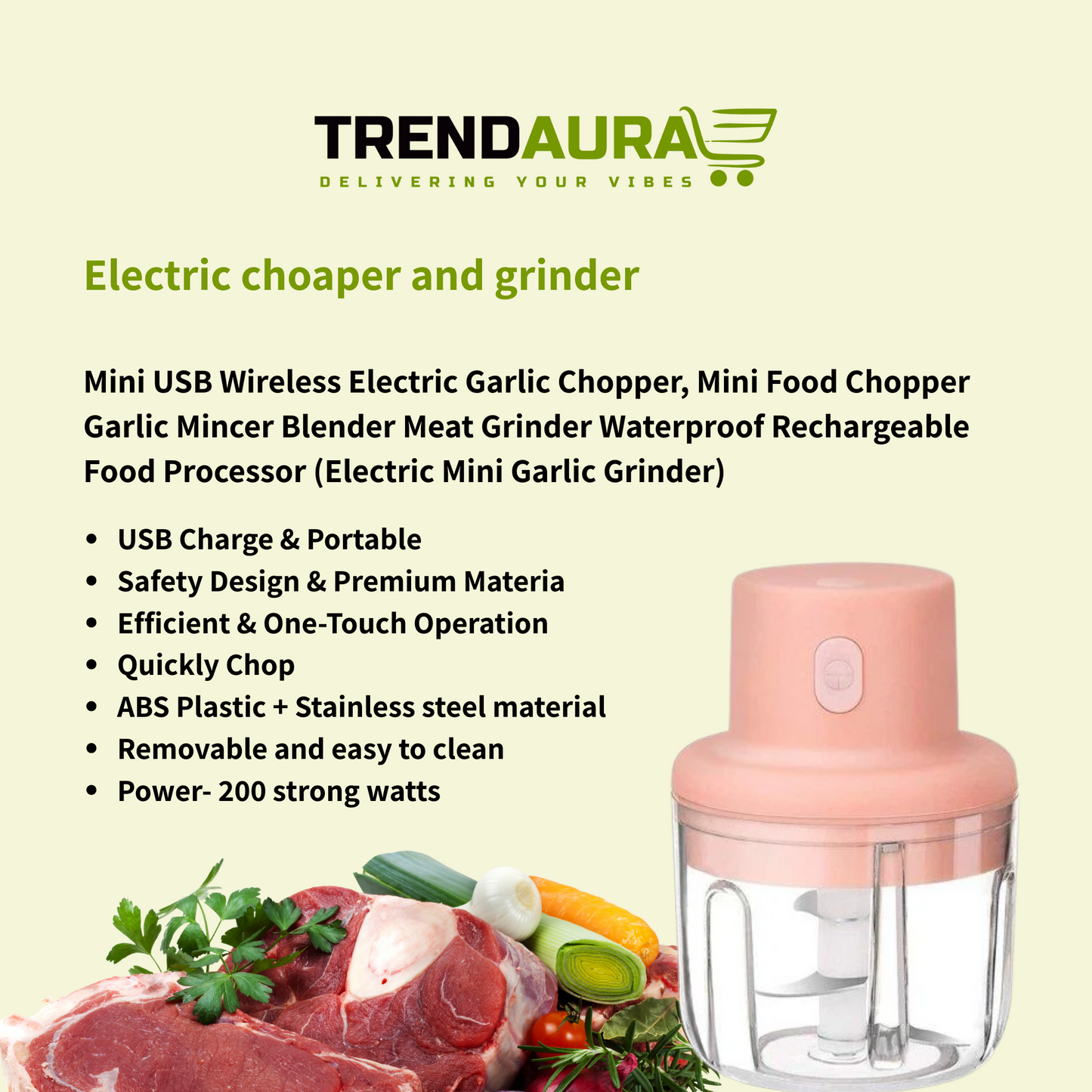 Electric choaper and grinder
